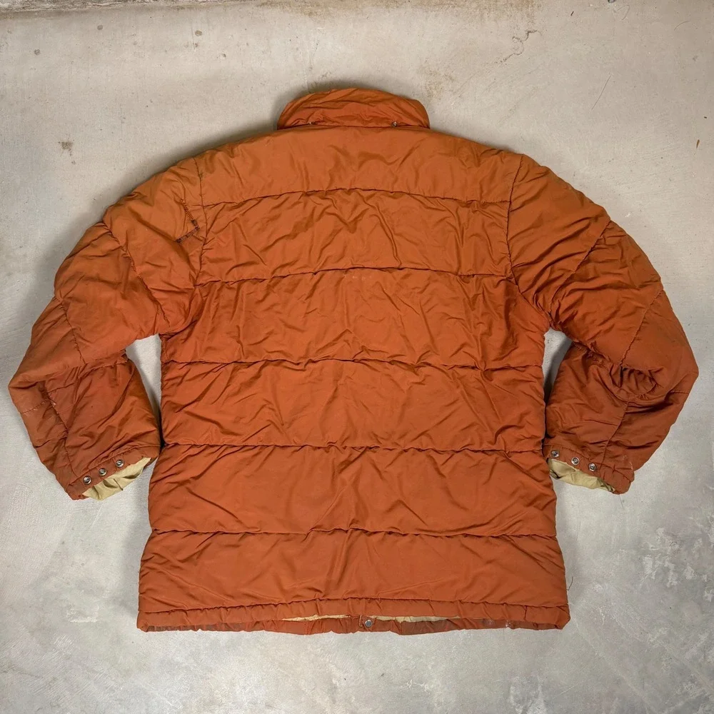 Vintage The North Face Brown Label Puffer Jacket Orange XL 70s Made in USA Talon